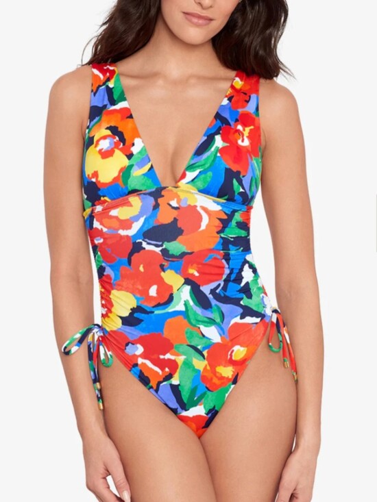 Lauren Ralph Lauren Other - NWT Lauren Ralph Lauren Floral Ruched One Piece Swimsuit Size 8 MSRP $165
